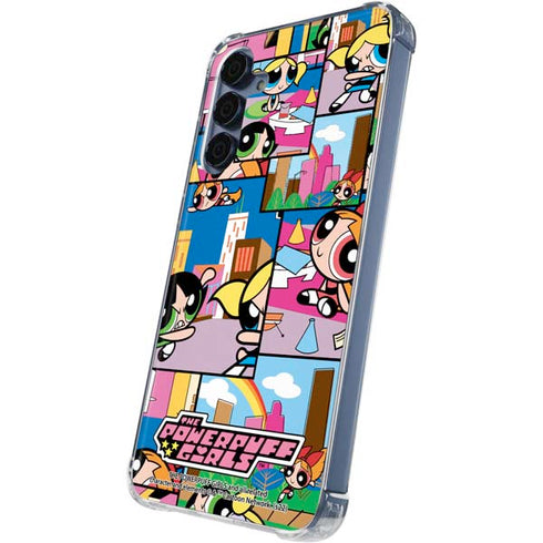 Cartoon Network Powerpuff Girls Patches Galaxy A35 5G Clear Case